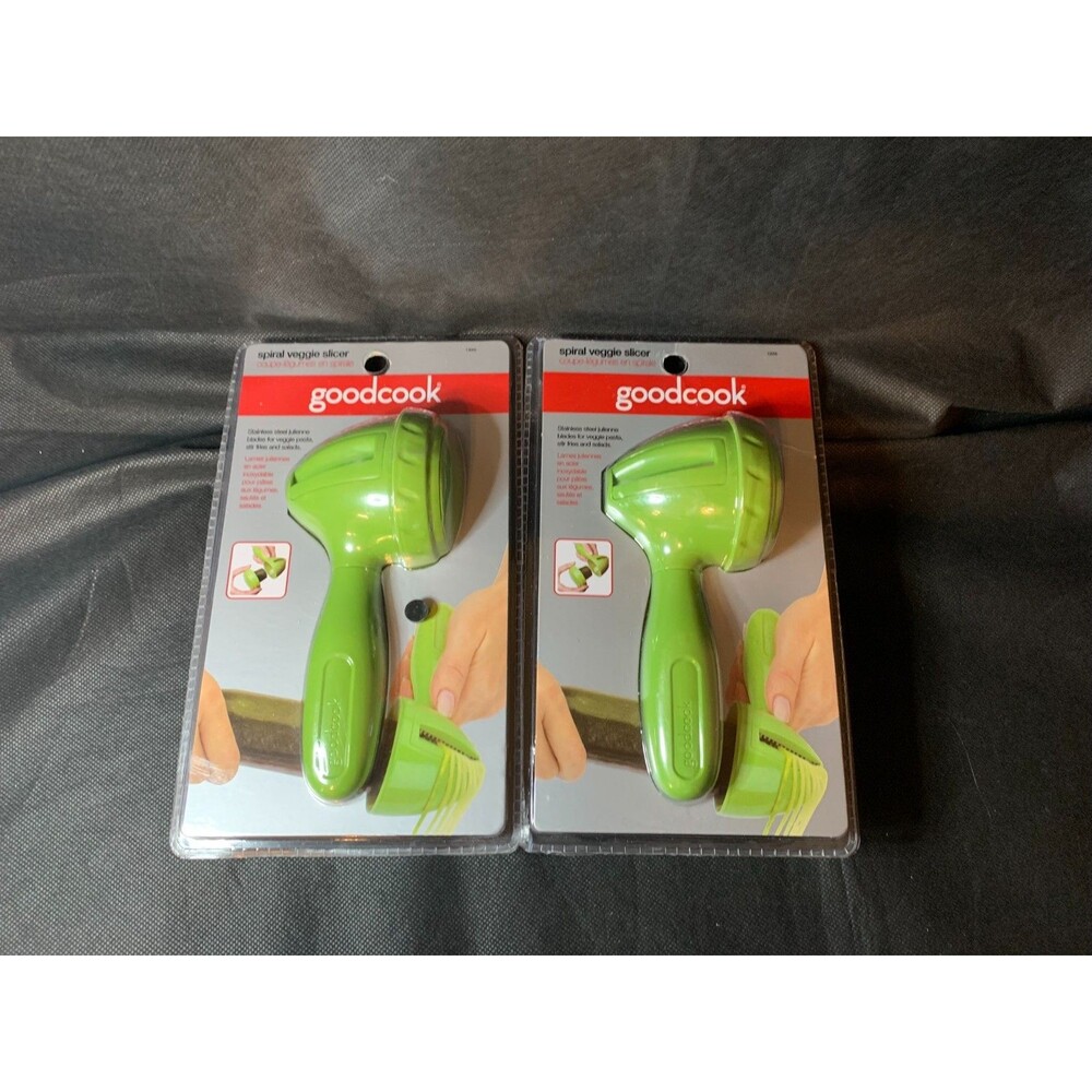 Lot of 2 Good Cook Spiral Veggie Slicer, Stainless Steel Blades